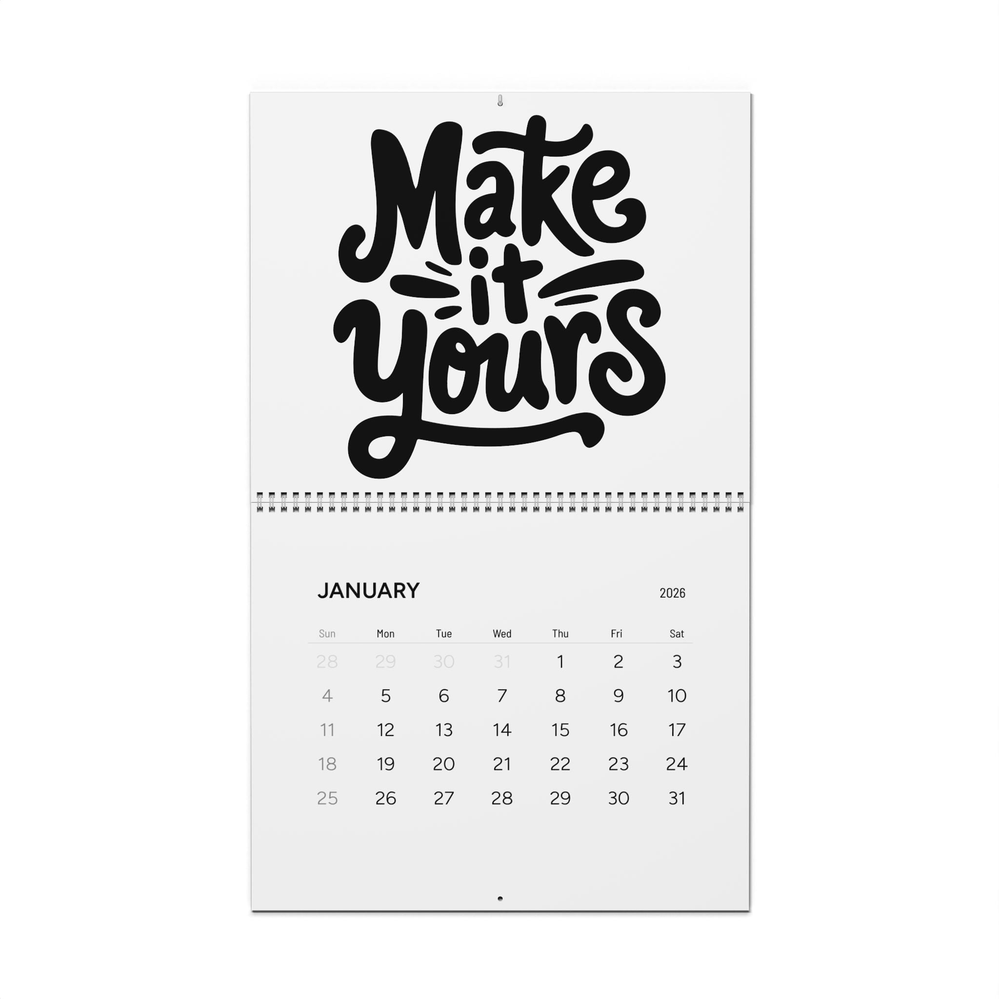 Customizable Calendar 2026